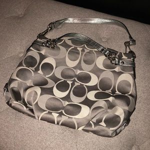 Silver Coach Bag